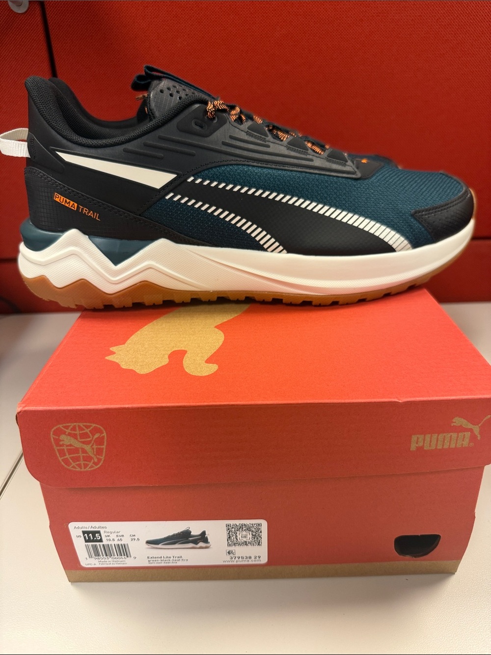 Puma Men’s Trail Runner — Black, Teal & White